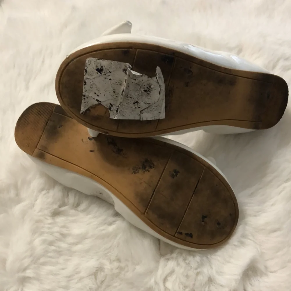 Nordstrom Rack White Bow Flats Dress Shoes